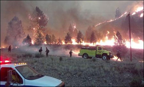 America: Idaho mountain forest fires rampant infectious