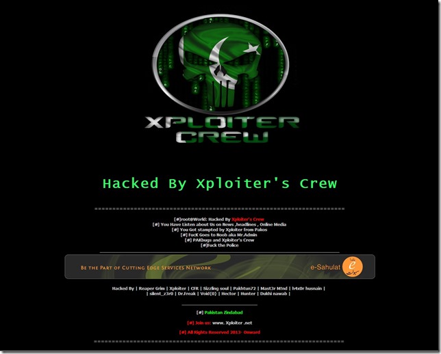 Official Website of NADRA E-Sahulat Gets Hacked, User Data Compromised