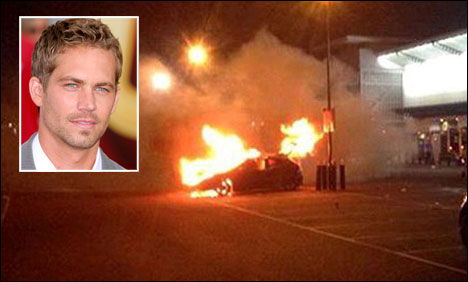 The late actor Paul Walker fan set his car on fire