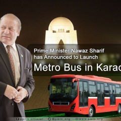 PM Nawaz Sharif announces Mass transit system for Sindh.